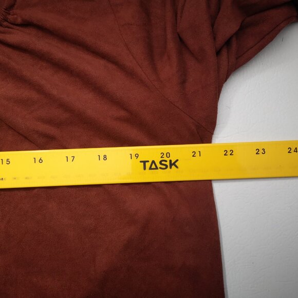 Faded Glory Ladies Size Medium (8-10) Rust Long Bell Sleeves Round Neck Blouse - Picture 8 of 10